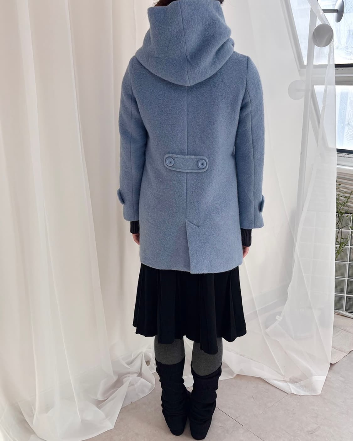 Hush Hush hoodie tuck half coat 상품이미지4