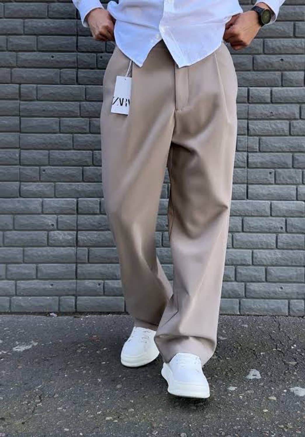 [40] 자라 & 스튜디오 니콜슨 트윌 팬츠 베이지 상품이미지1