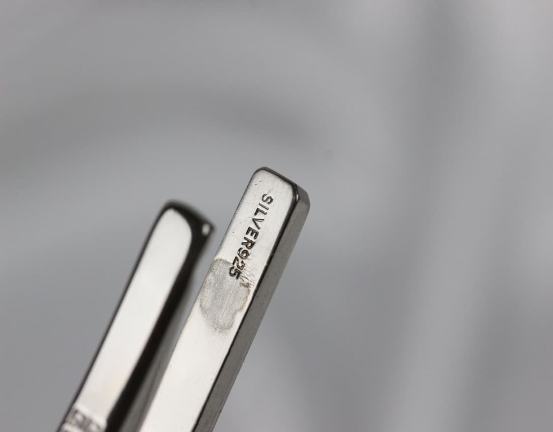 지방시 A-등급 5.1cm 실버925 은 남자 명품 넥타이핀 상품이미지4