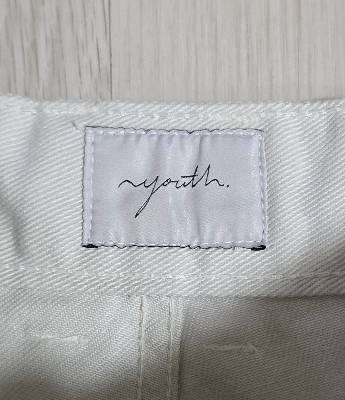 (착샷) 유스 youth 원턱 와이드 데님 크림진 상품이미지2