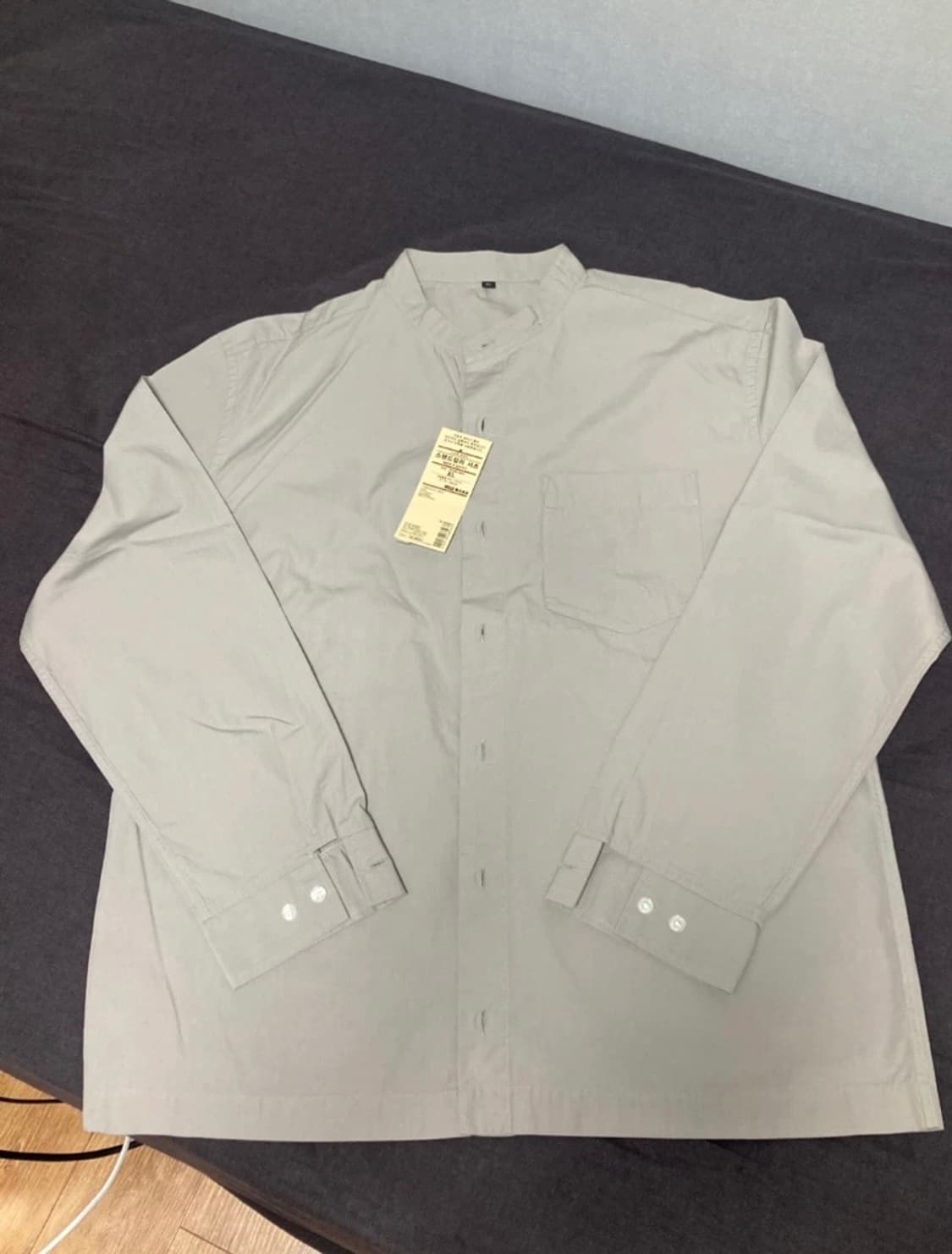 무인양품 MUJI 셔츠 스탠드 밴드 차이나 카라 상품이미지1