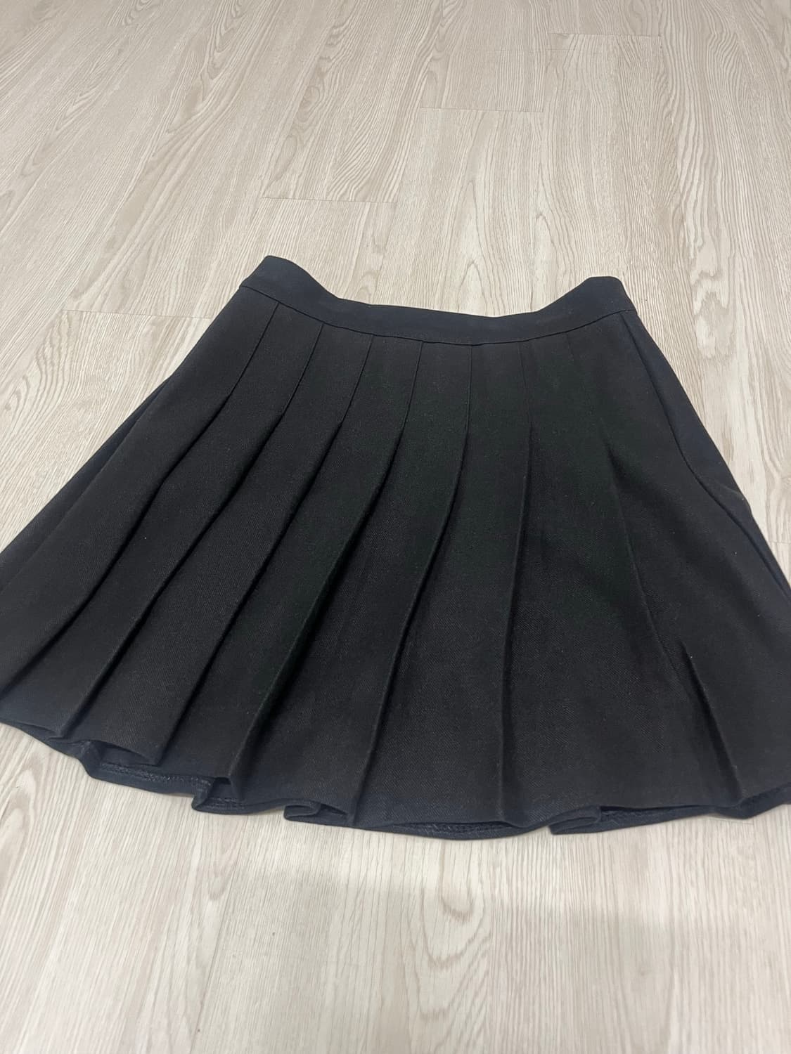 검정 플리츠 기모 미니스커트 상품이미지2