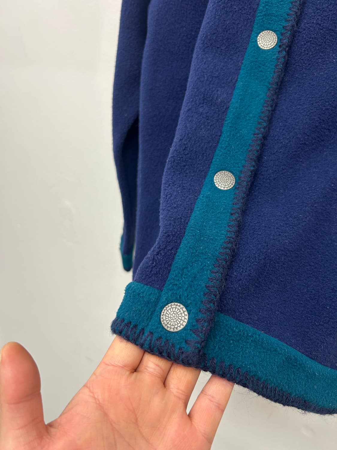 90s USA L.L.Bean 엘엘빈 플리스 스냅 가디건 상품이미지3