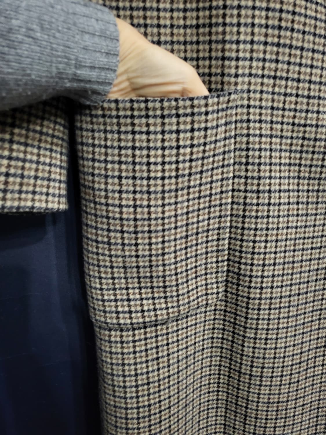 스튜디오 톰보이 세미오버핏 체크코트 상품이미지4