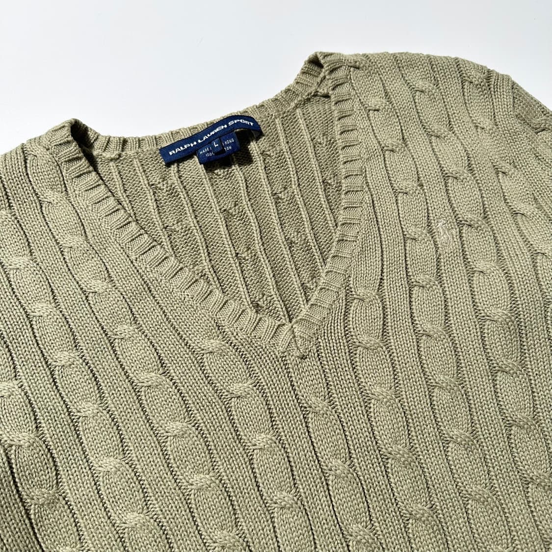 폴로 랄프로렌 케이블 V넥 니트 상품이미지3