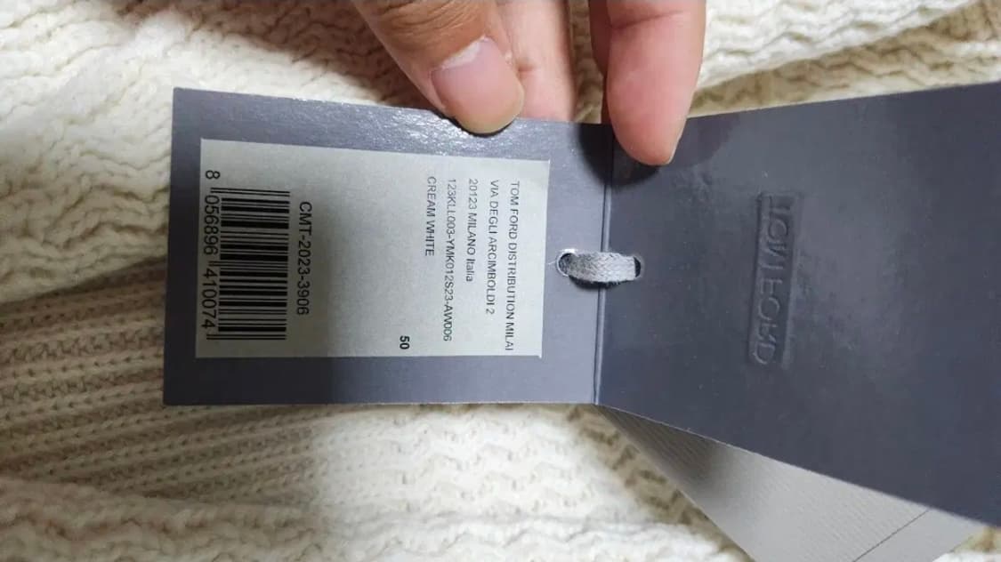 톰포드 맥퀸 캐시미어 숄카라 가디건 화이트 50 상품이미지5