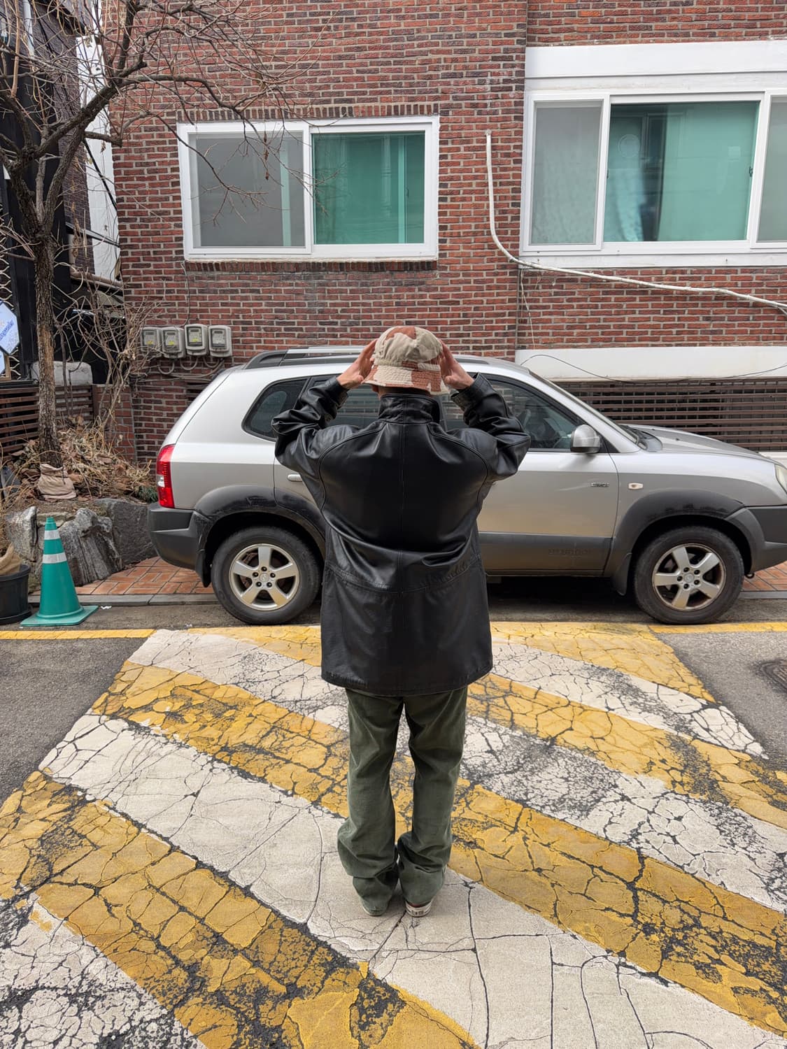 Vtg leather car coat 상품이미지9