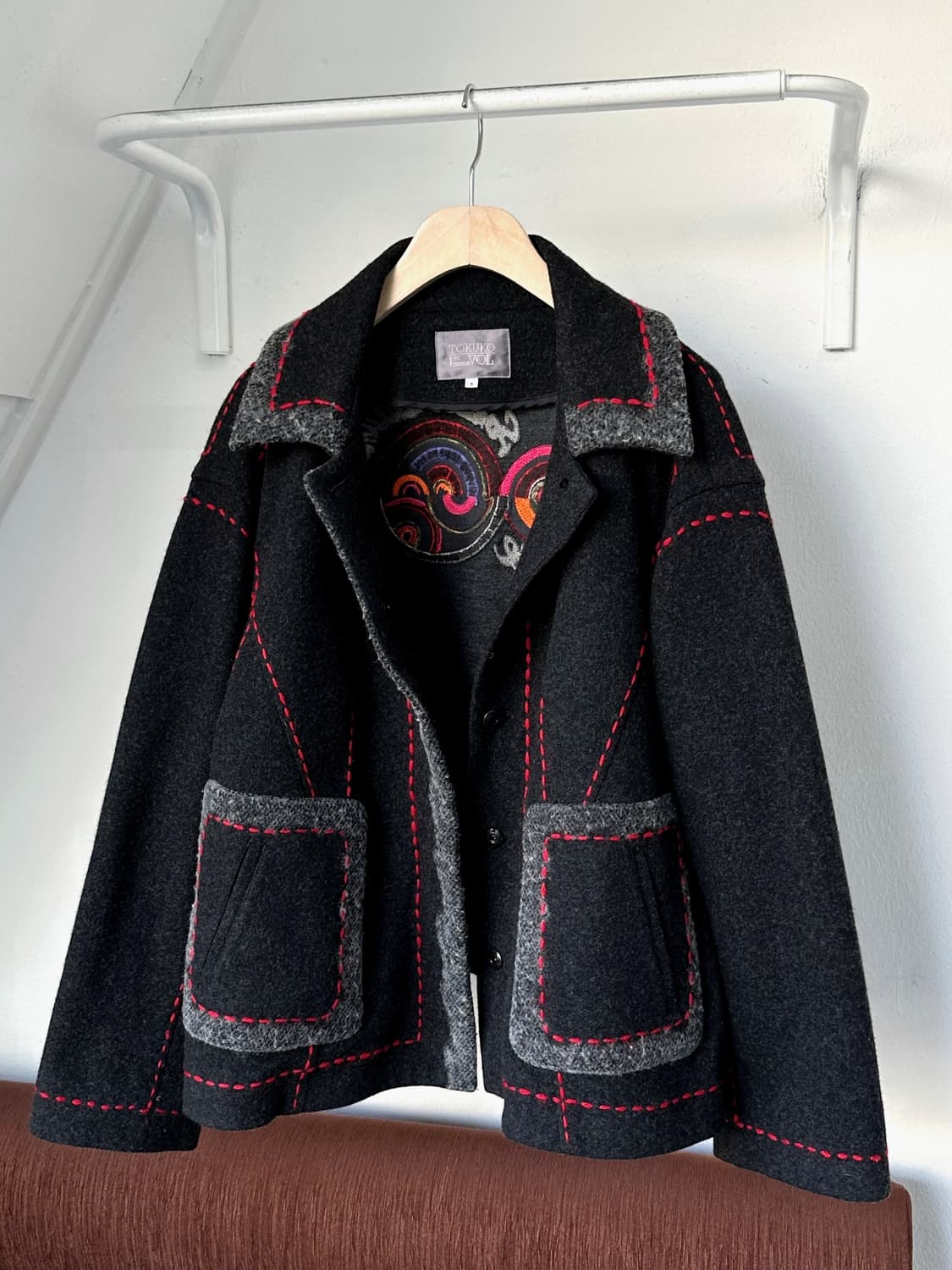 Mosser wool design stitch short coat 상품이미지1