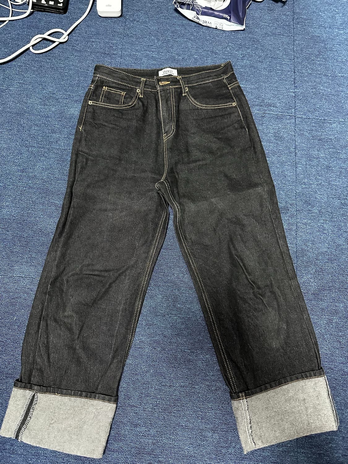 와르 롤업 데님팬츠 상품이미지1