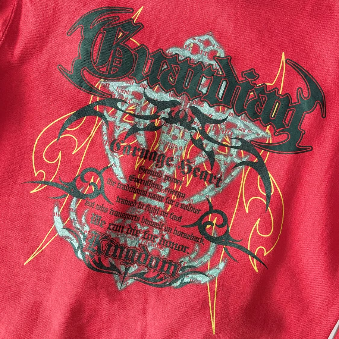 보메르 고딕 그래픽 오버사이즈 레드 맨투맨 상품이미지2