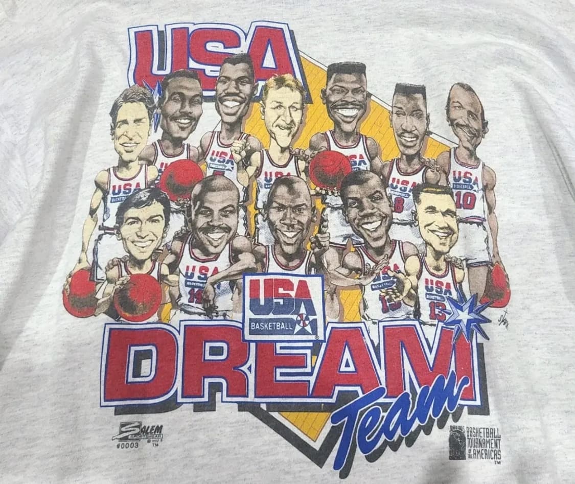 Salem 1992 미국 농구 국대 드림팀 빈티지티셔츠 상품이미지1