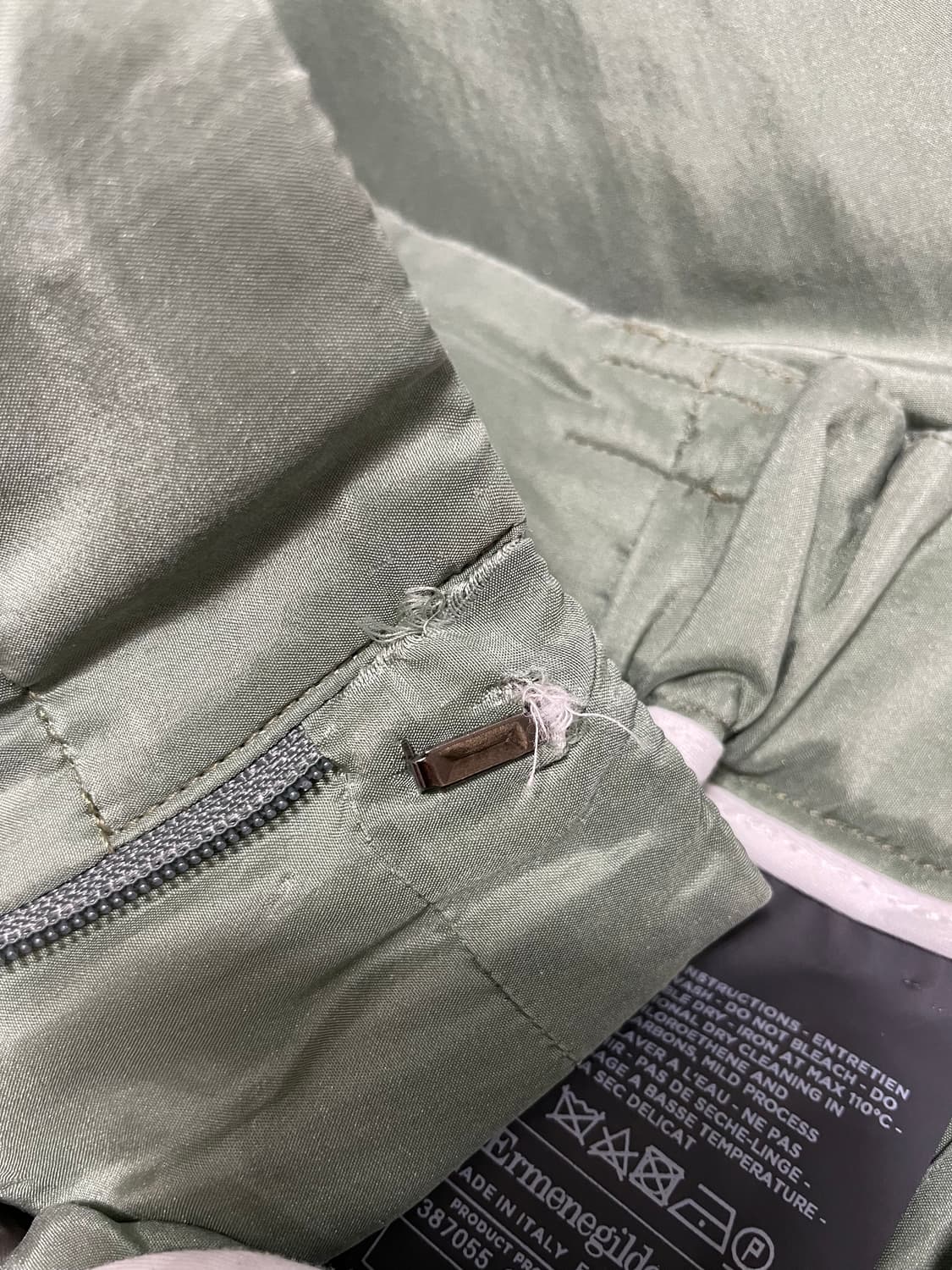 [48R]22ss 에르메네질도 제냐 꾸뛰르 xxx 실크 팬츠 그린 상품이미지8