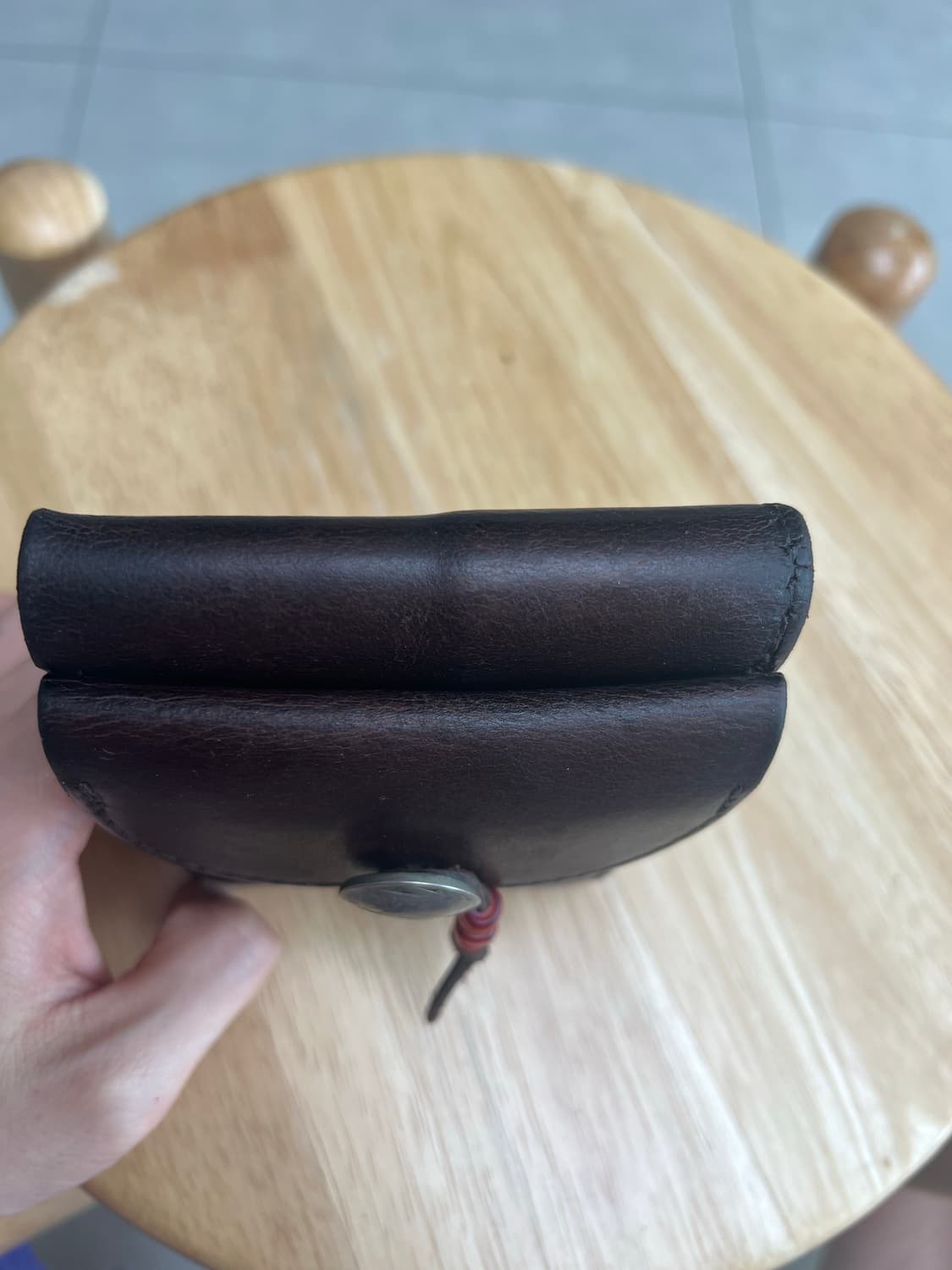 고로스 새들레더 반지갑 다크브라운 상품이미지4