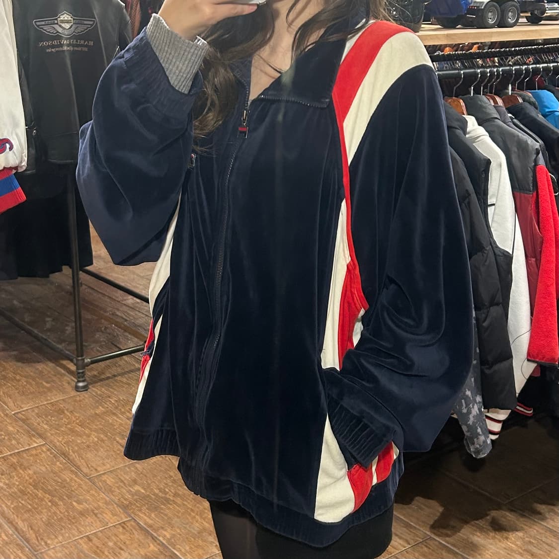 [HI] 휠라 FILA 벨벳져지 네이비 상품이미지4