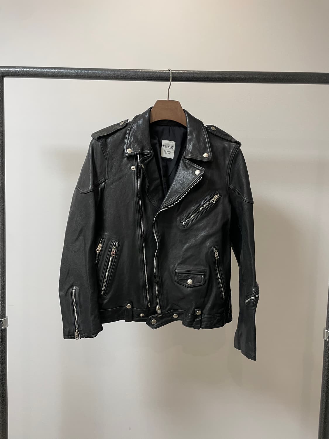 (100) Drawing 드로잉 쉽스킨 양가죽 라이더 자켓 상품이미지2