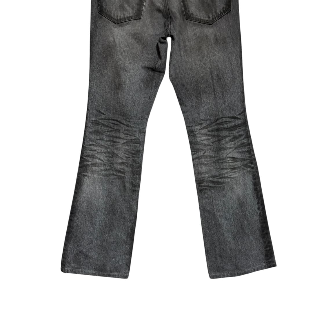 토네이도마트 흑청 워싱 로우라이즈 부츠컷 플레어진 데님팬츠 L 30-31 상품이미지7