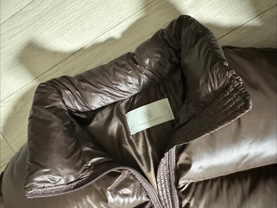 무드인사이드우먼 크롭 숏패딩 브라운 상품이미지5