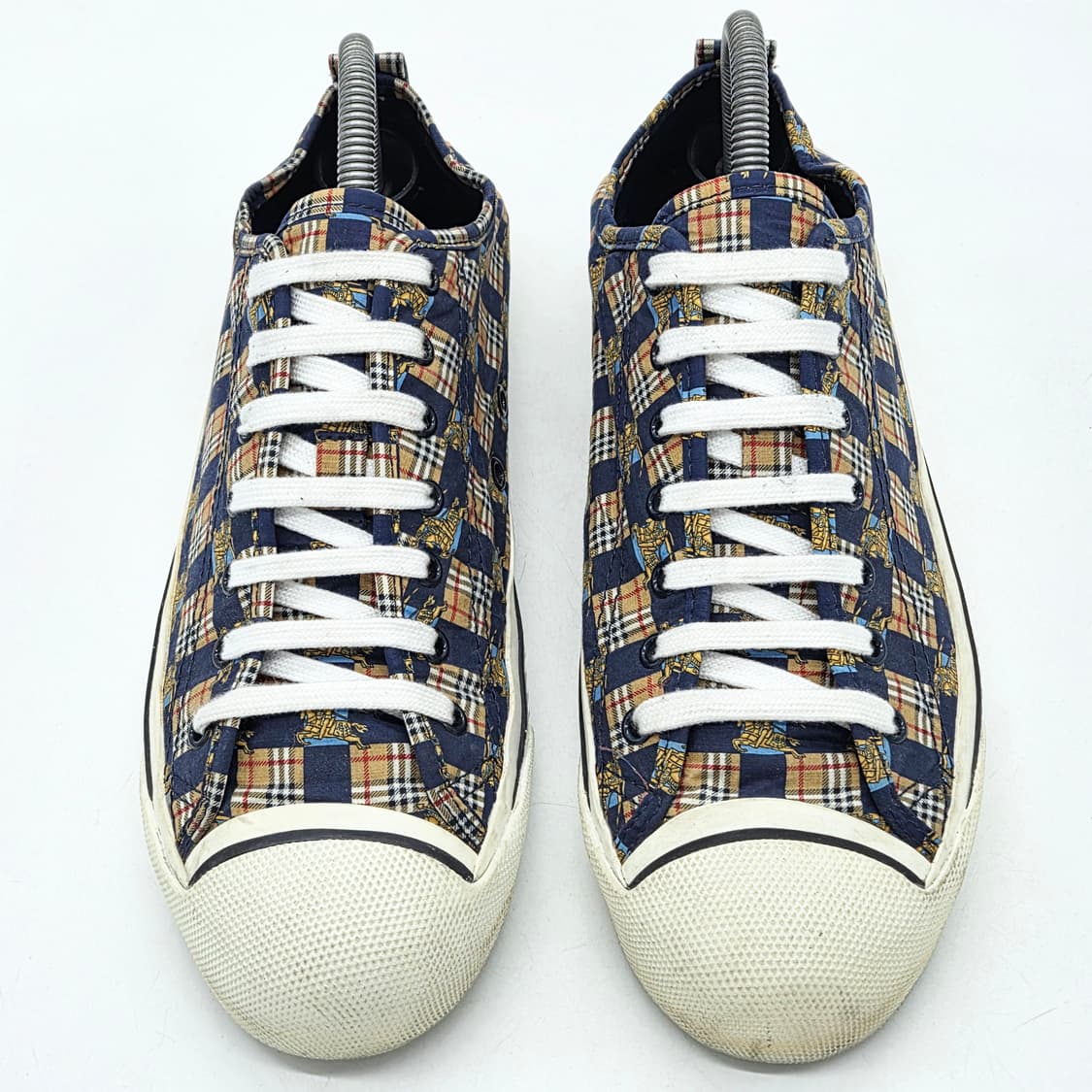 버버리 킹리 로우탑 스니커즈 블루/브라운 (42) 상품이미지5