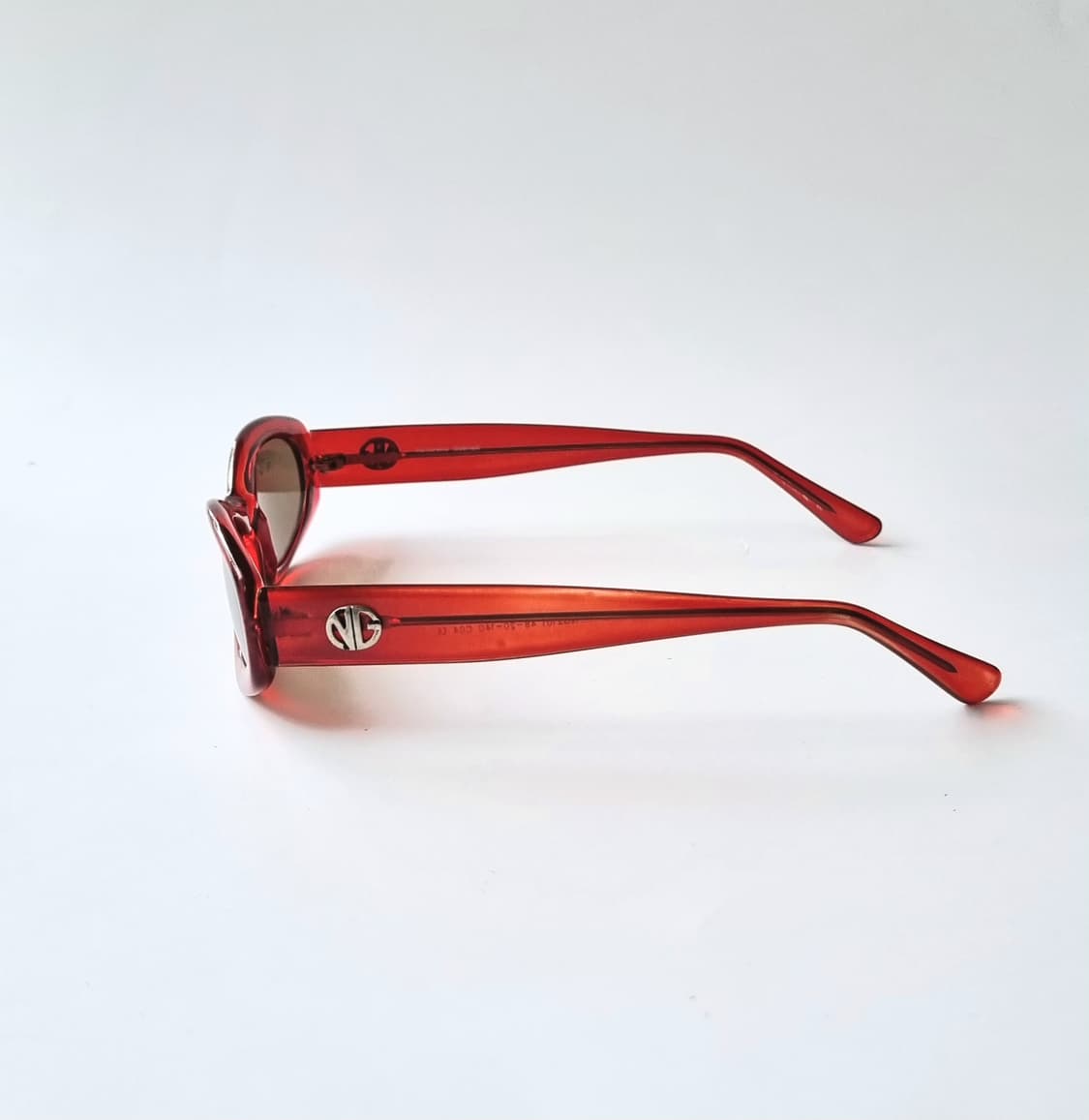 데드스탁 오벌 쉐입 레드 아세테이트 선글라스 상품이미지4