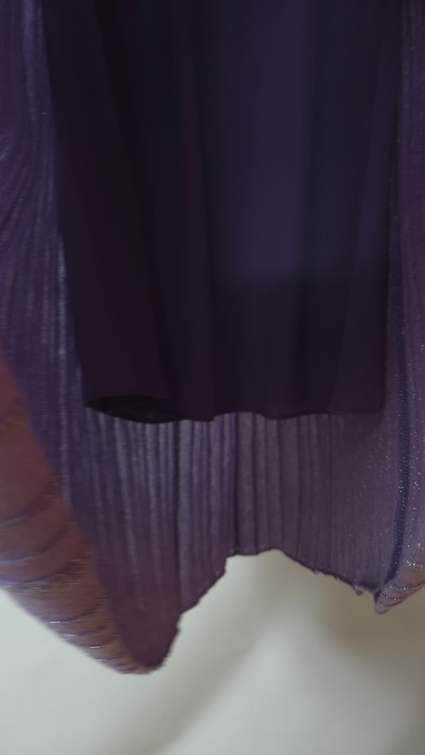 한섬 오즈세컨 바이올렛 글리터 플리츠 밴딩 롱스커트 M 사이즈 상품이미지6