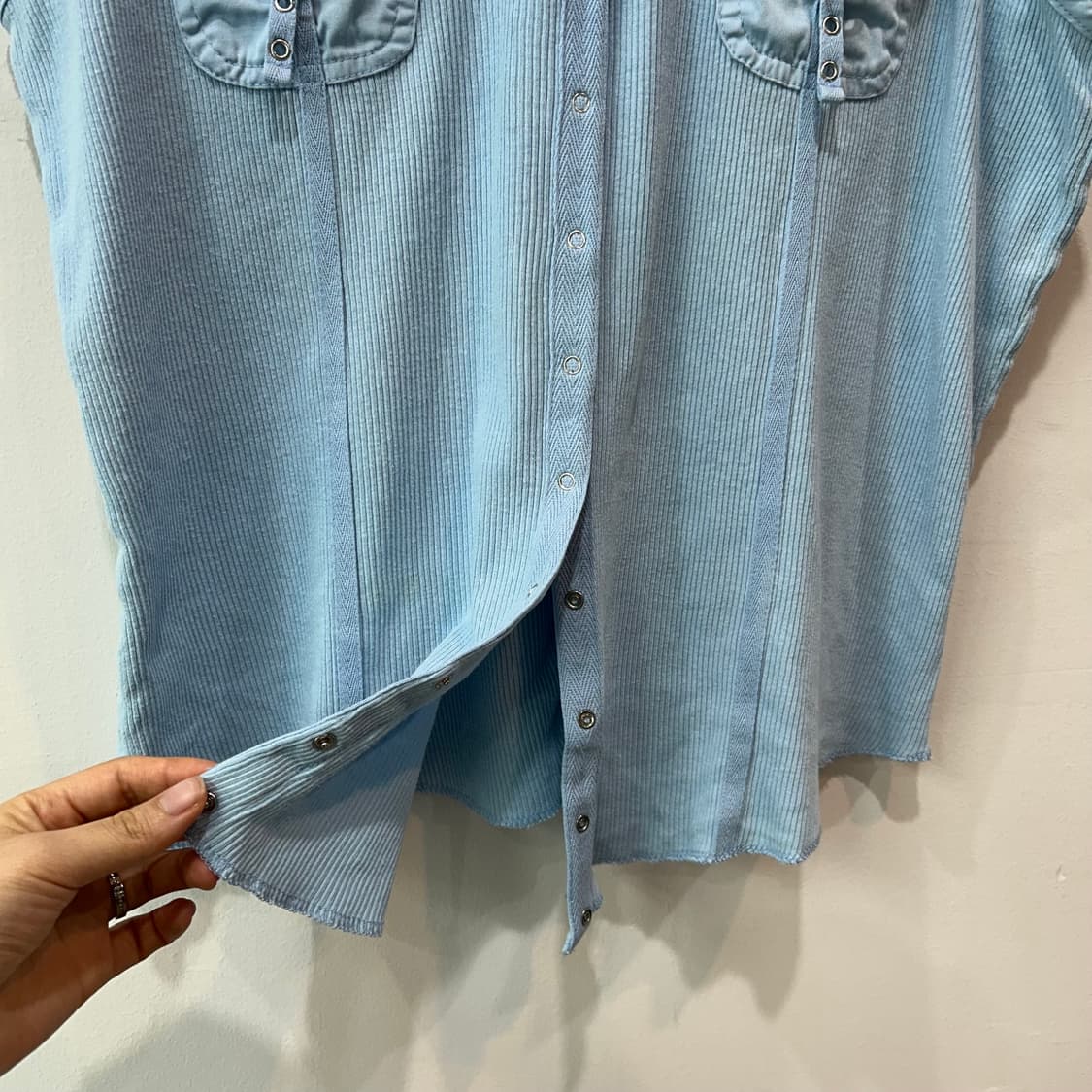 버클 디테일 코튼 베스트 상품이미지5