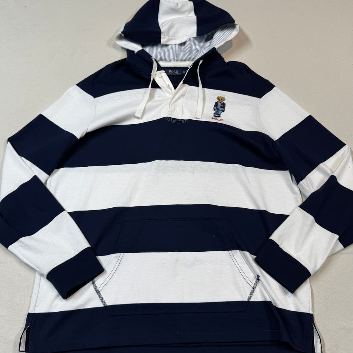 XL) 폴로 랄프로렌 아이코닉 폴로베어 후드티 신형 큐알탭 상품이미지2