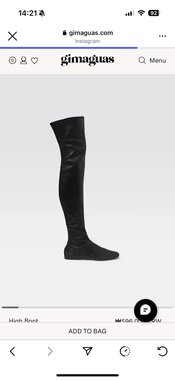 [구함] 기마구아스high boots 검정 37,38 상품이미지1