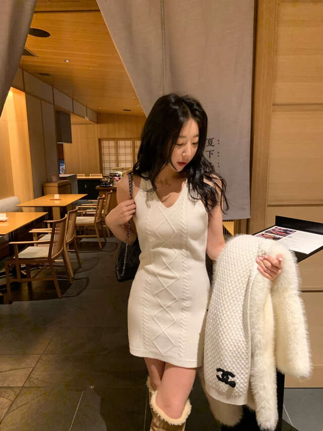 [시예 siye] 윈터 볼레로 + 니트 원피스 세트 (택X, 새상품) 상품이미지3