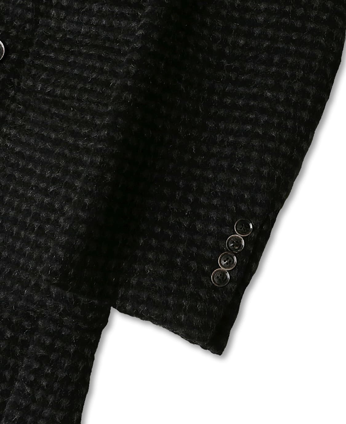 링자켓 [Ring Jacket] 블랙&그레이 패턴 앙고라 일본 폴로 코트 상품이미지4