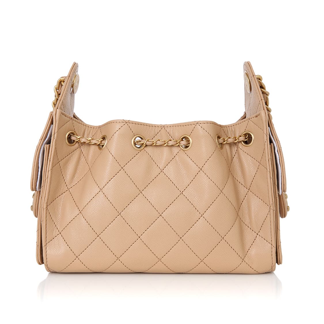 샤넬 25백 미니 캐비어 베이지 금장 체인숄더백 AS5631 상품이미지2