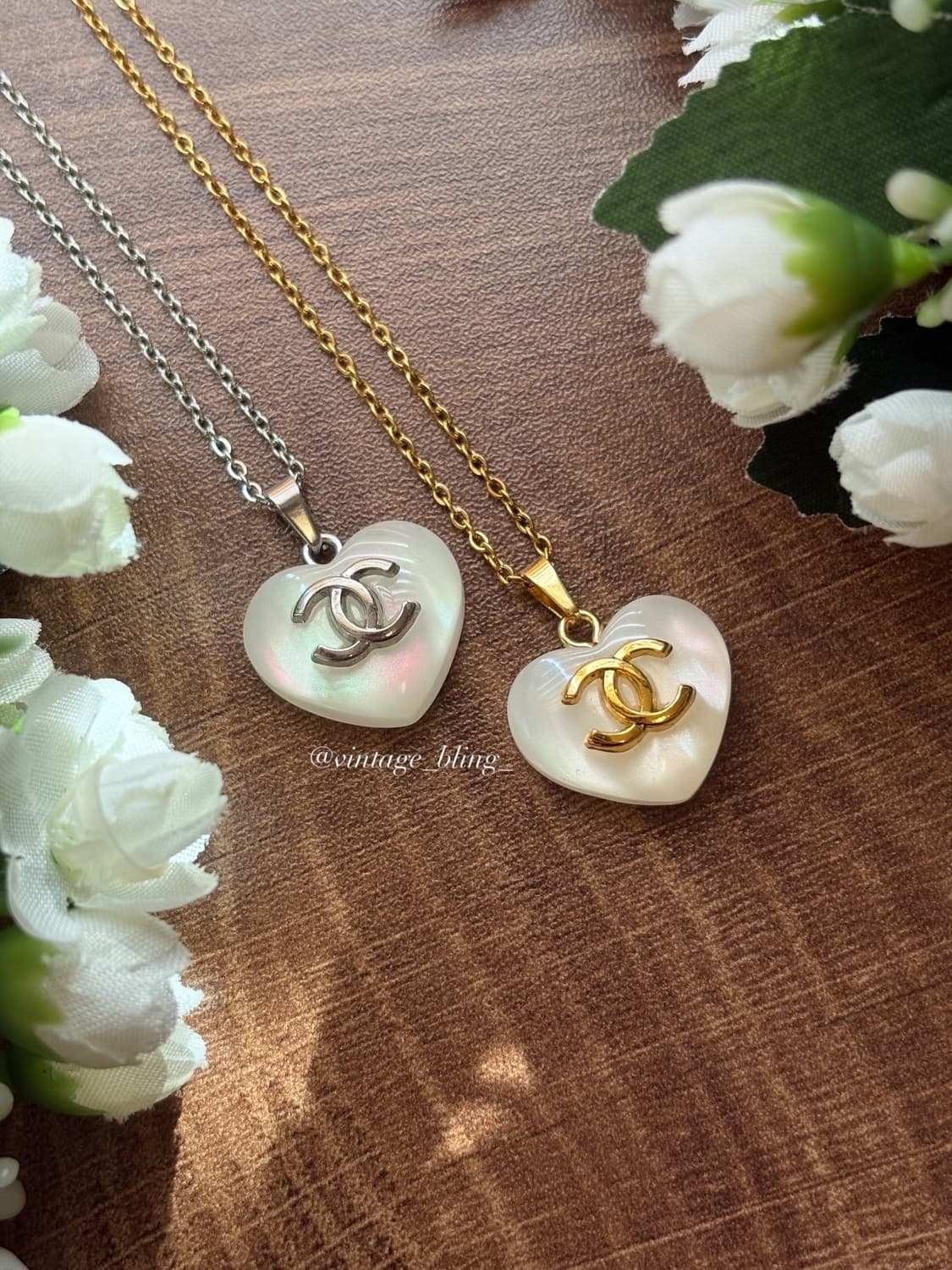 샤넬 오로라 펄 하트 목걸이 상품이미지1