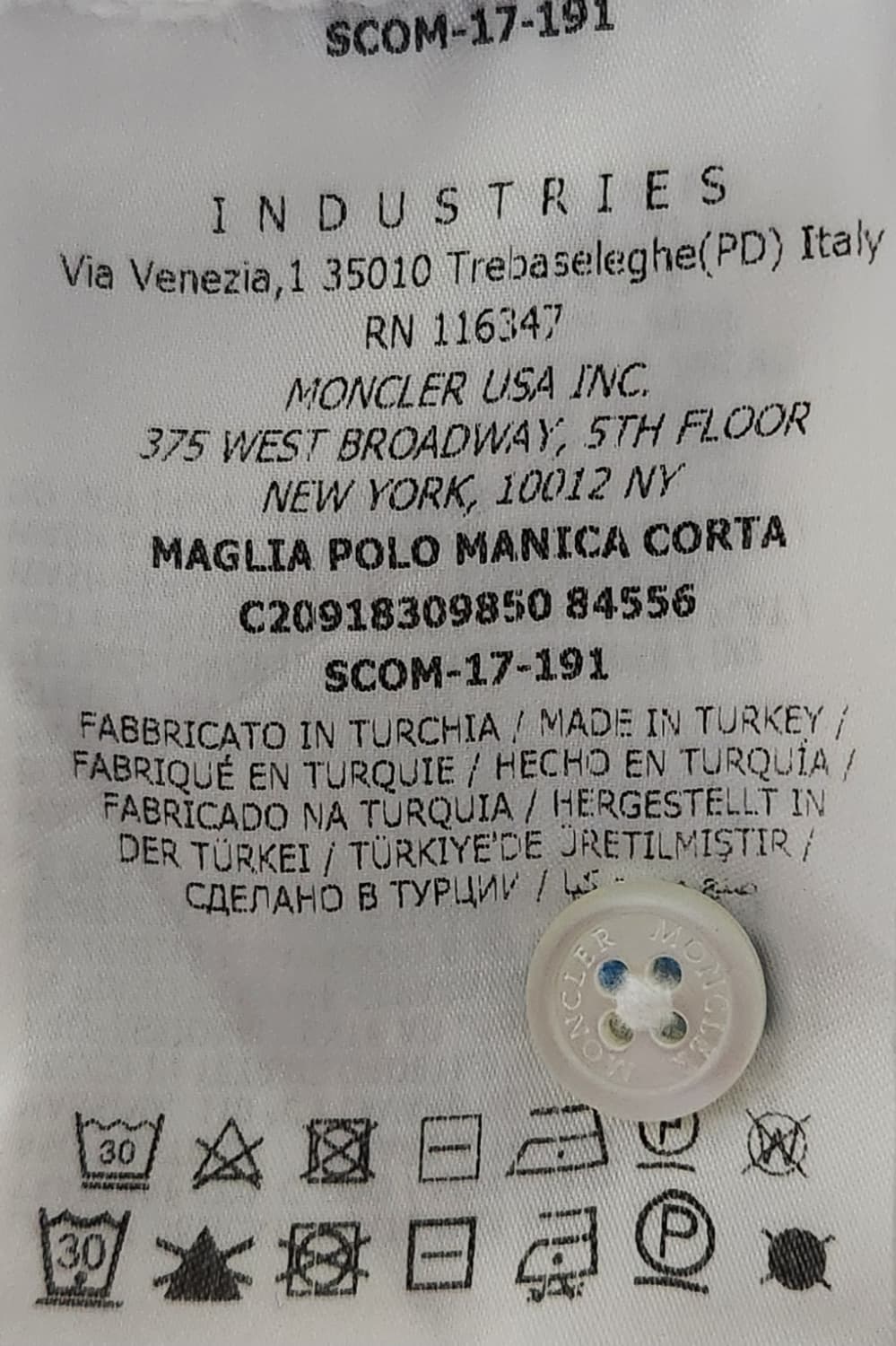 몽클레어 정품 카라 반팔 폴로티 L (95-100) 상품이미지5