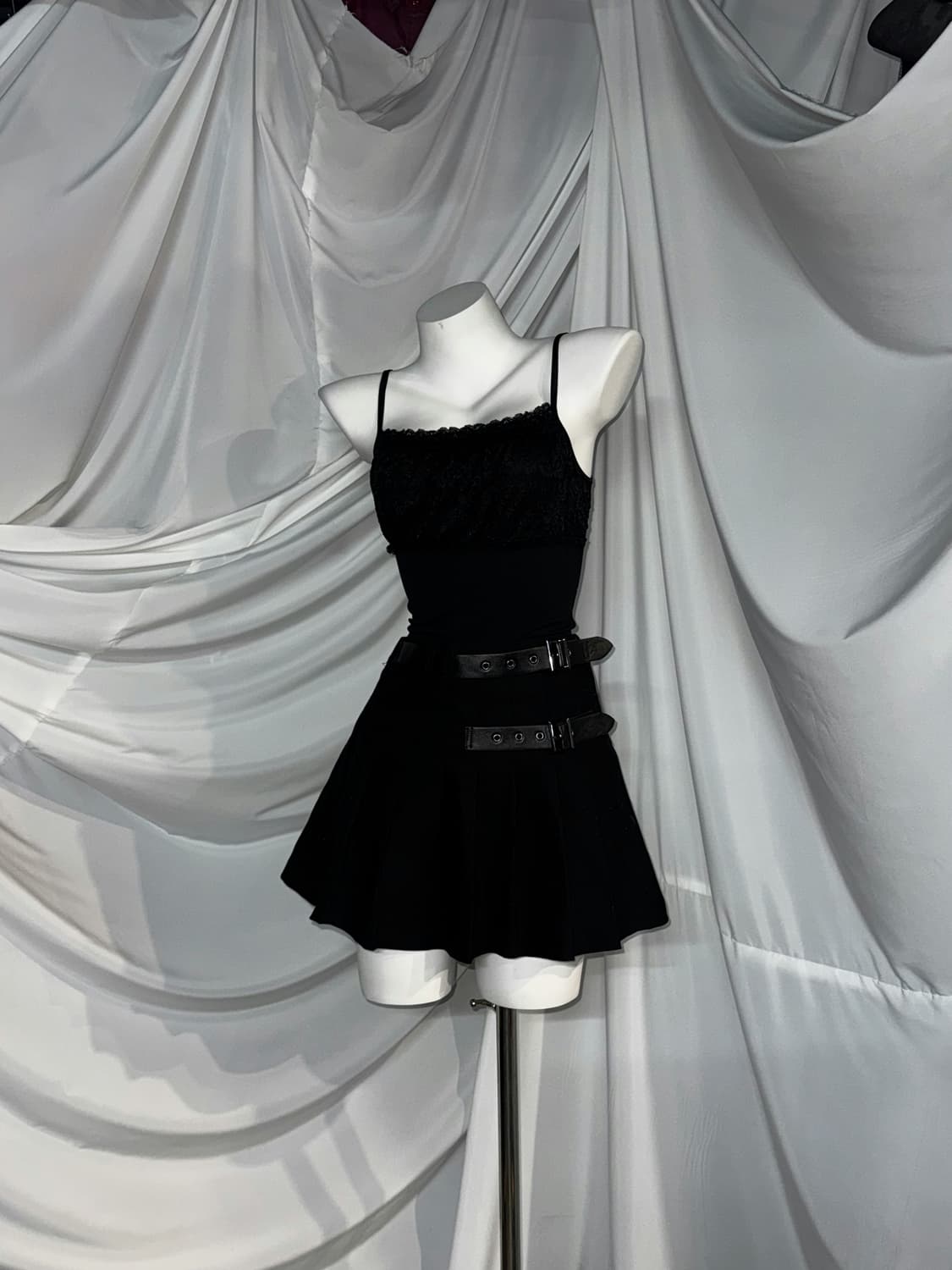 딤모아르 미사깔 나폴레옹 레더 펑크 프레피 코디세트 상품이미지3