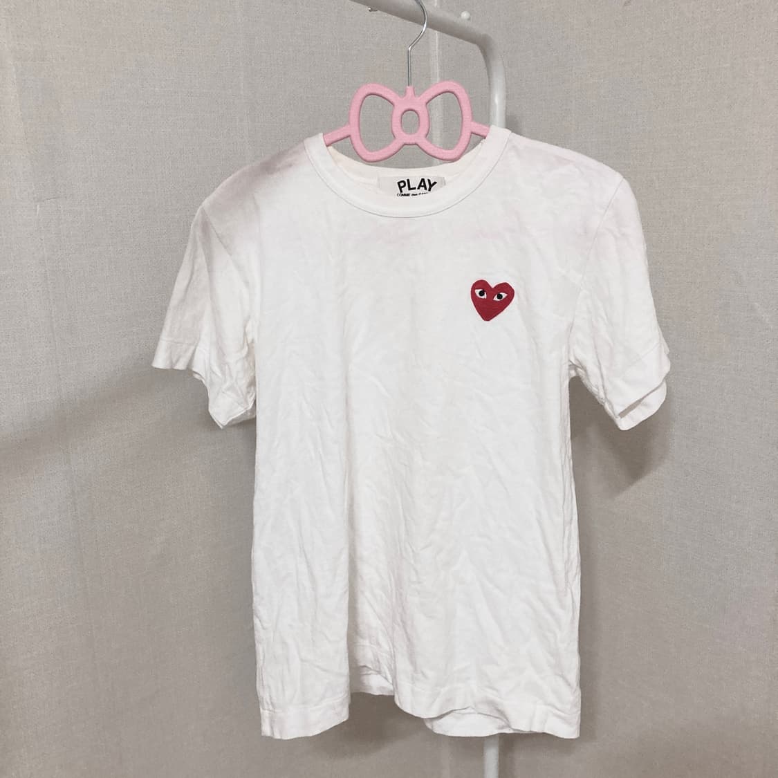 꼼데 화이트 반팔티 L 상품이미지1