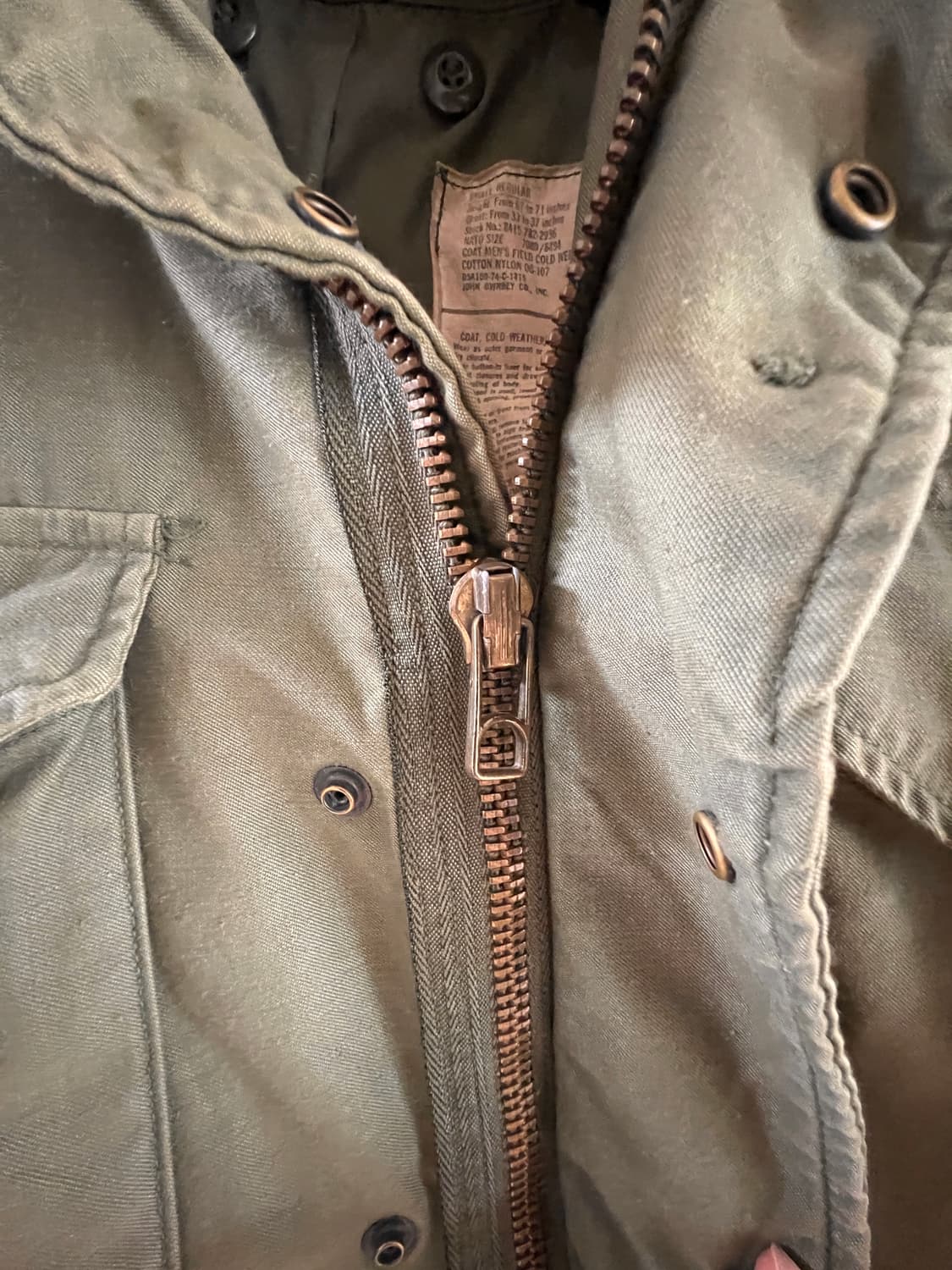 74년 John Ownbey M65 OG 필드자켓 상품이미지3