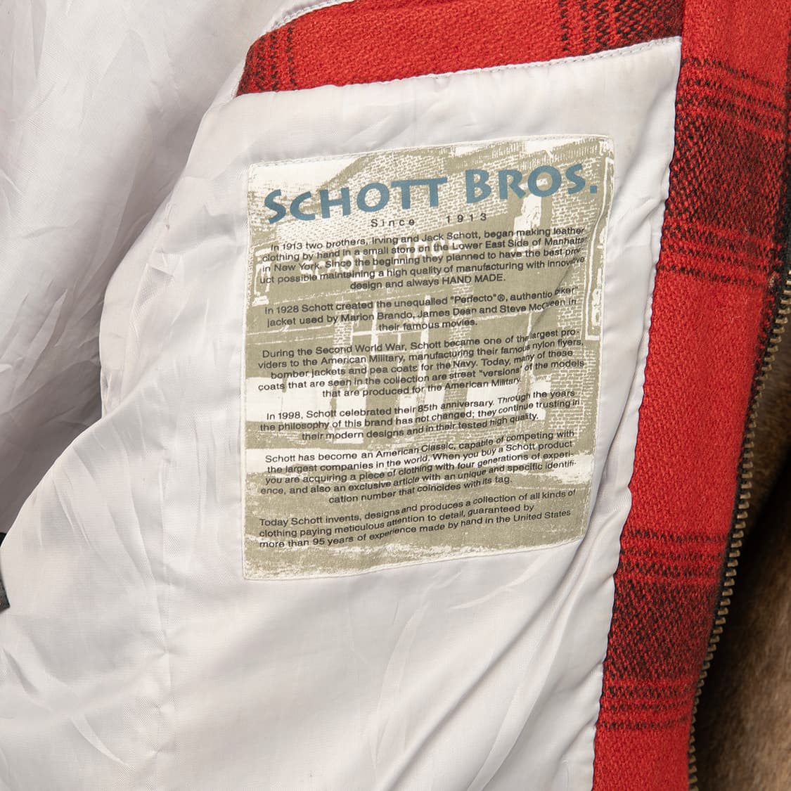 [120] Schott 버팔로체크 울 G-1 플라이트 자켓  상품이미지9