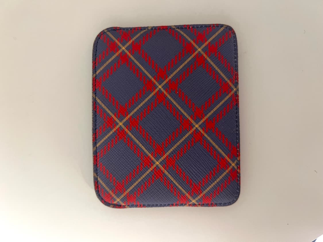 비비안 웨스트우드 카드홀더 (orange&blue tartan) 상품이미지2