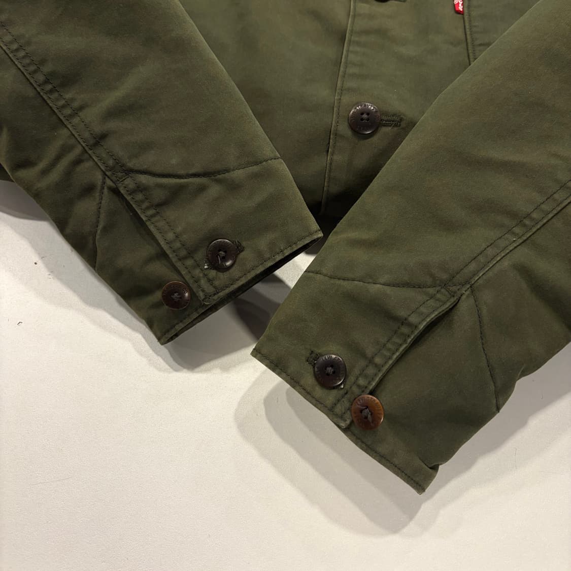 [S] 리바이스 코듀로이 카라 왁스 워크 자켓 그린 D793 상품이미지6
