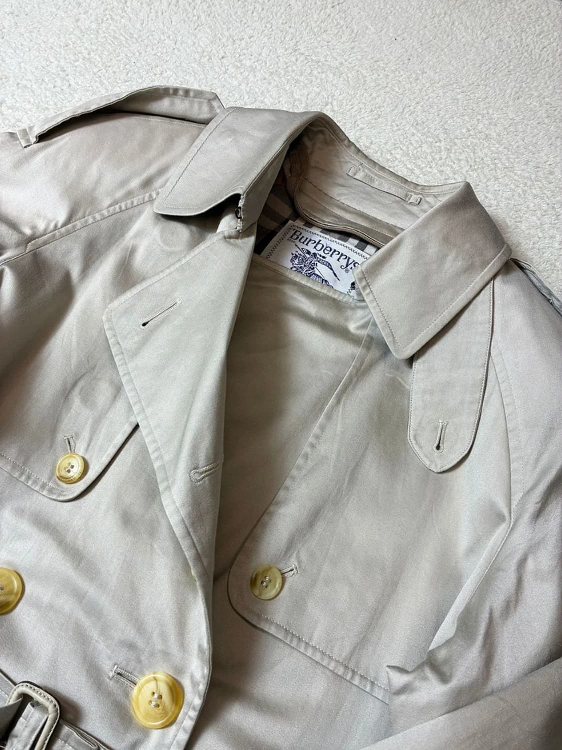 버버리 90's 재팬 벨티드 견장 트렌치 코트 PN7567 상품이미지3