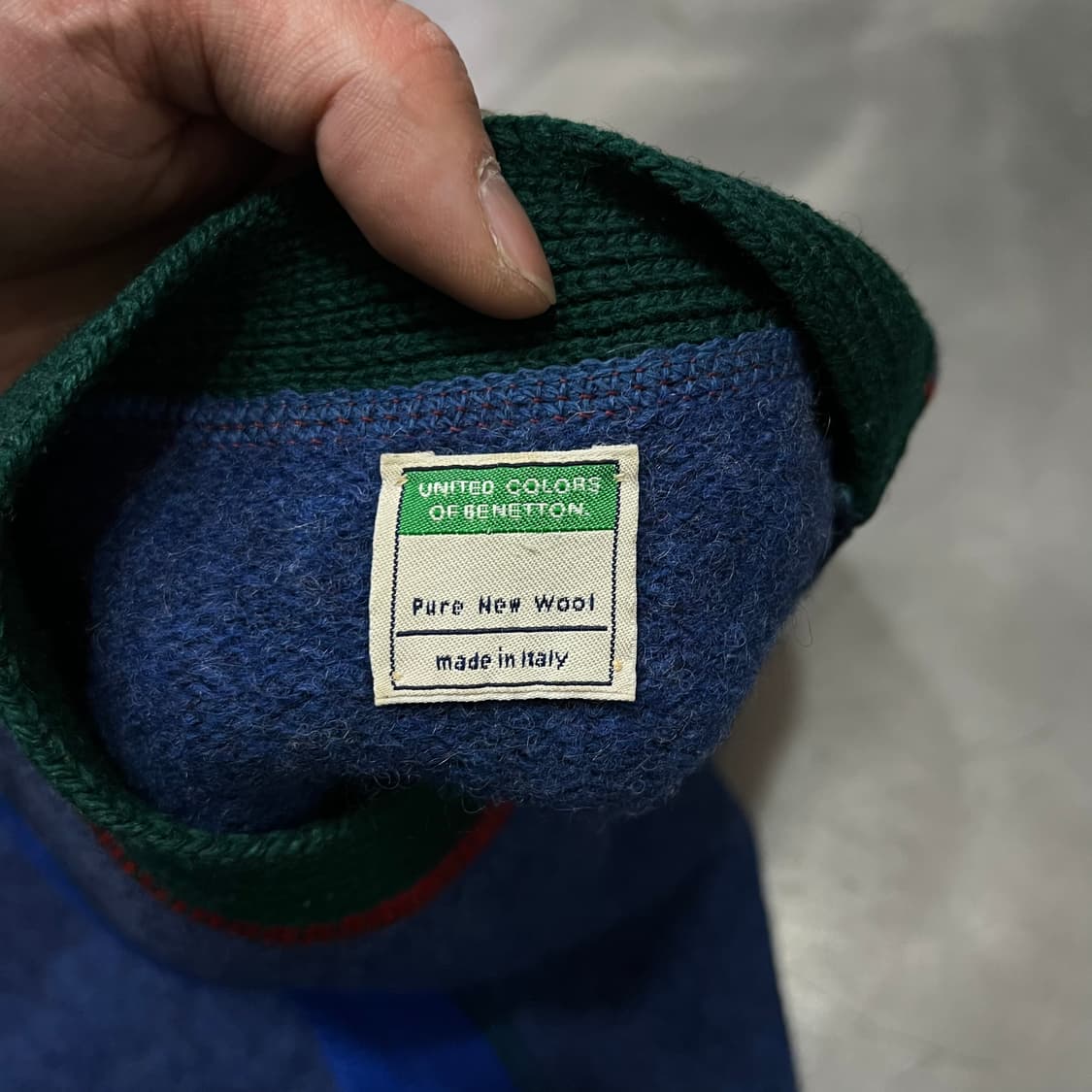  베네통 배색 울 니트 베스트 y14786 상품이미지6