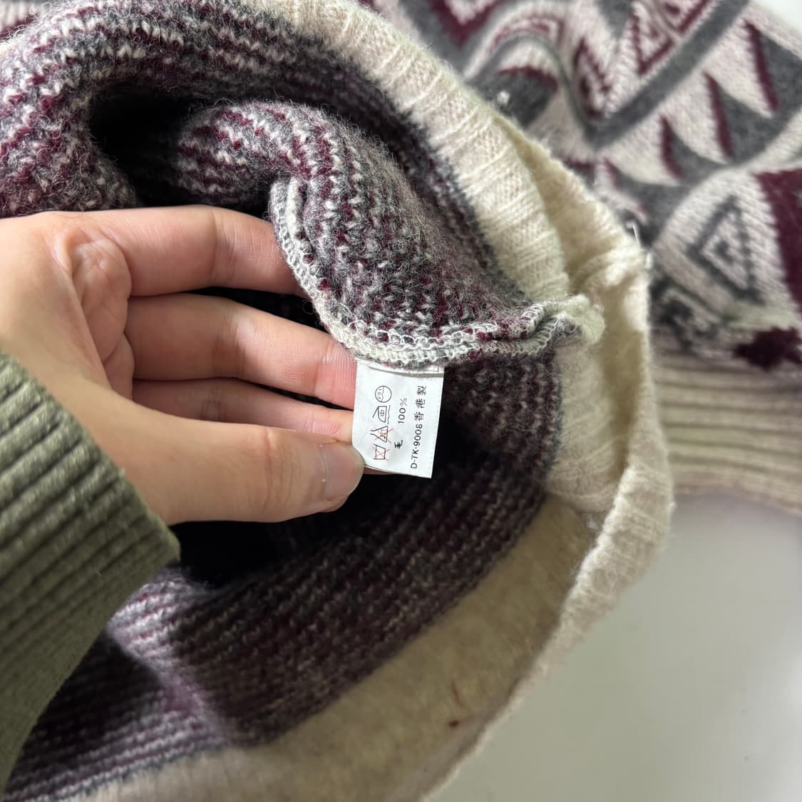 우먼M-L VTG 울 자카드니트 상품이미지4