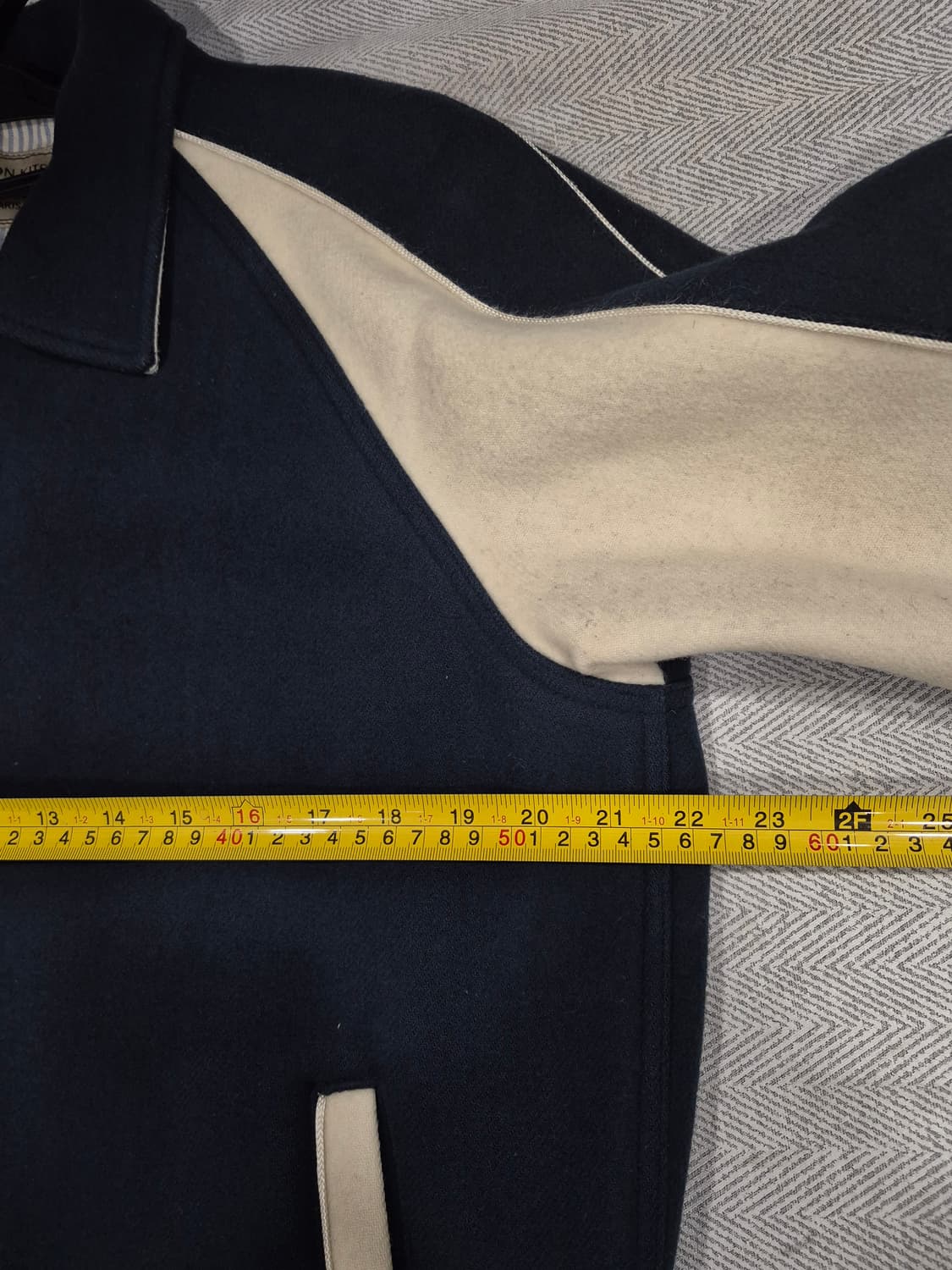 메종 키츠네 네이비 울 스타디움 자켓 남성 95~100사이즈 상품이미지9