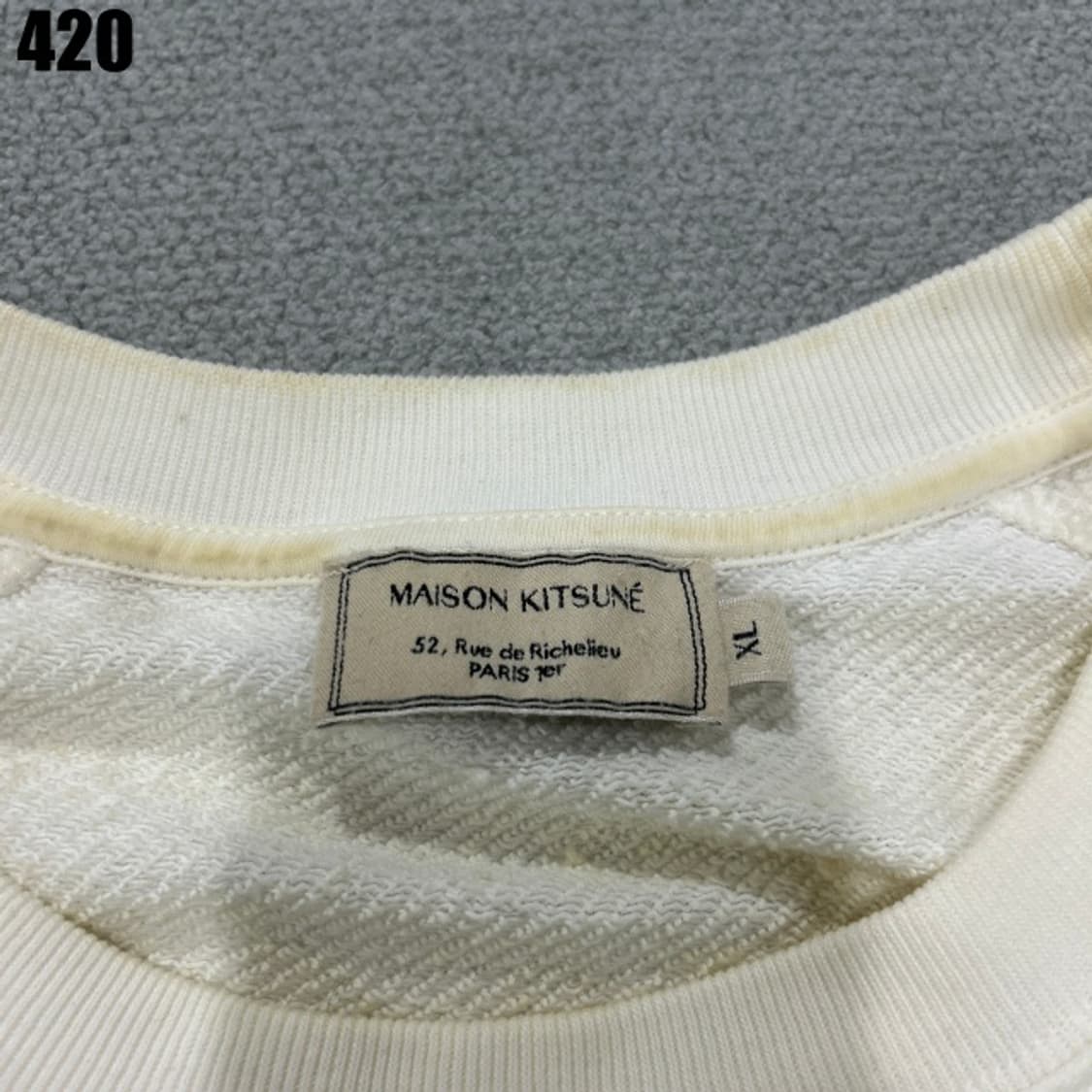 메종키츠네 맨투맨 아이보리  상품이미지2