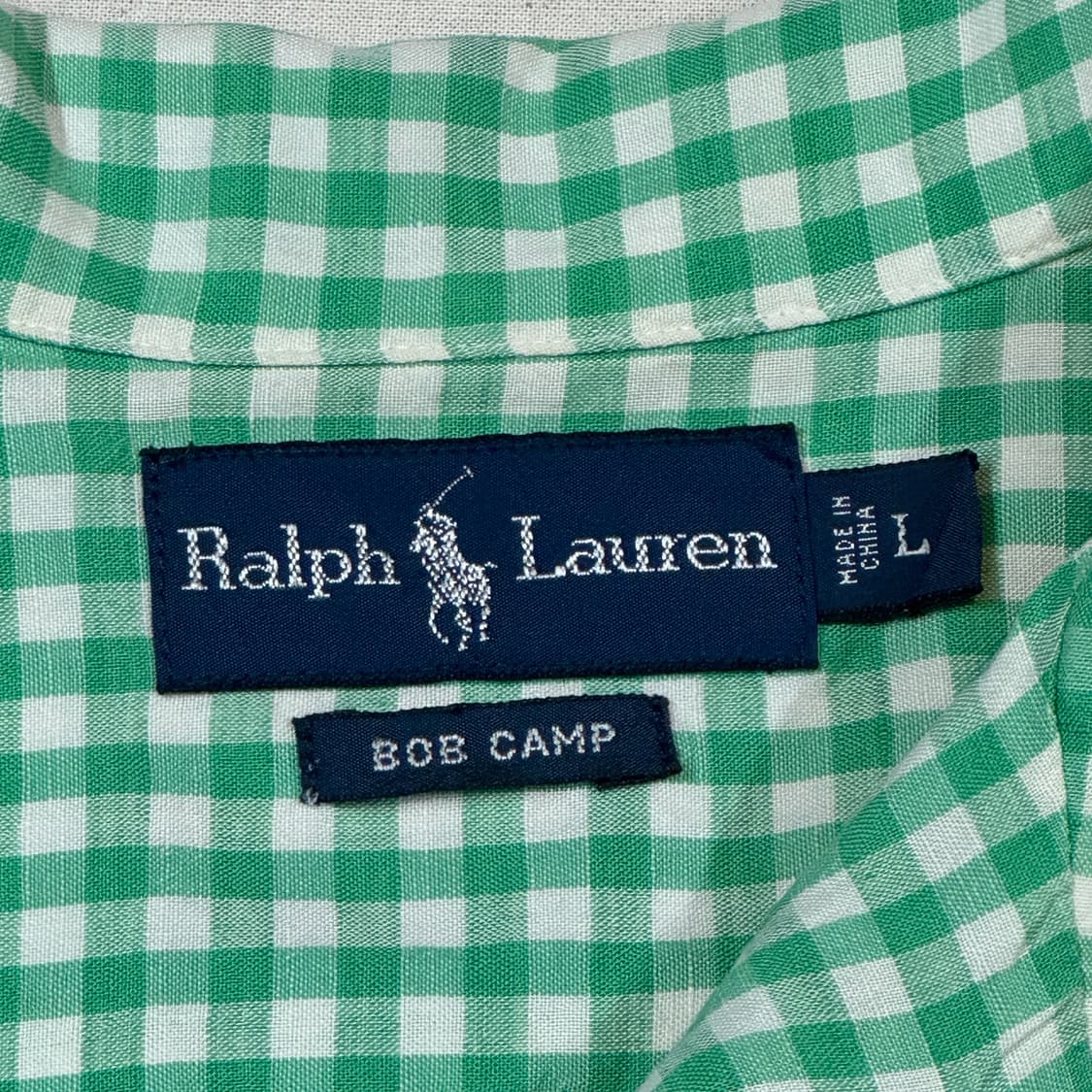 L) 폴로 랄프로렌 BOB CAMP 반팔 깅엄 체크 린넨 셔츠 상품이미지6