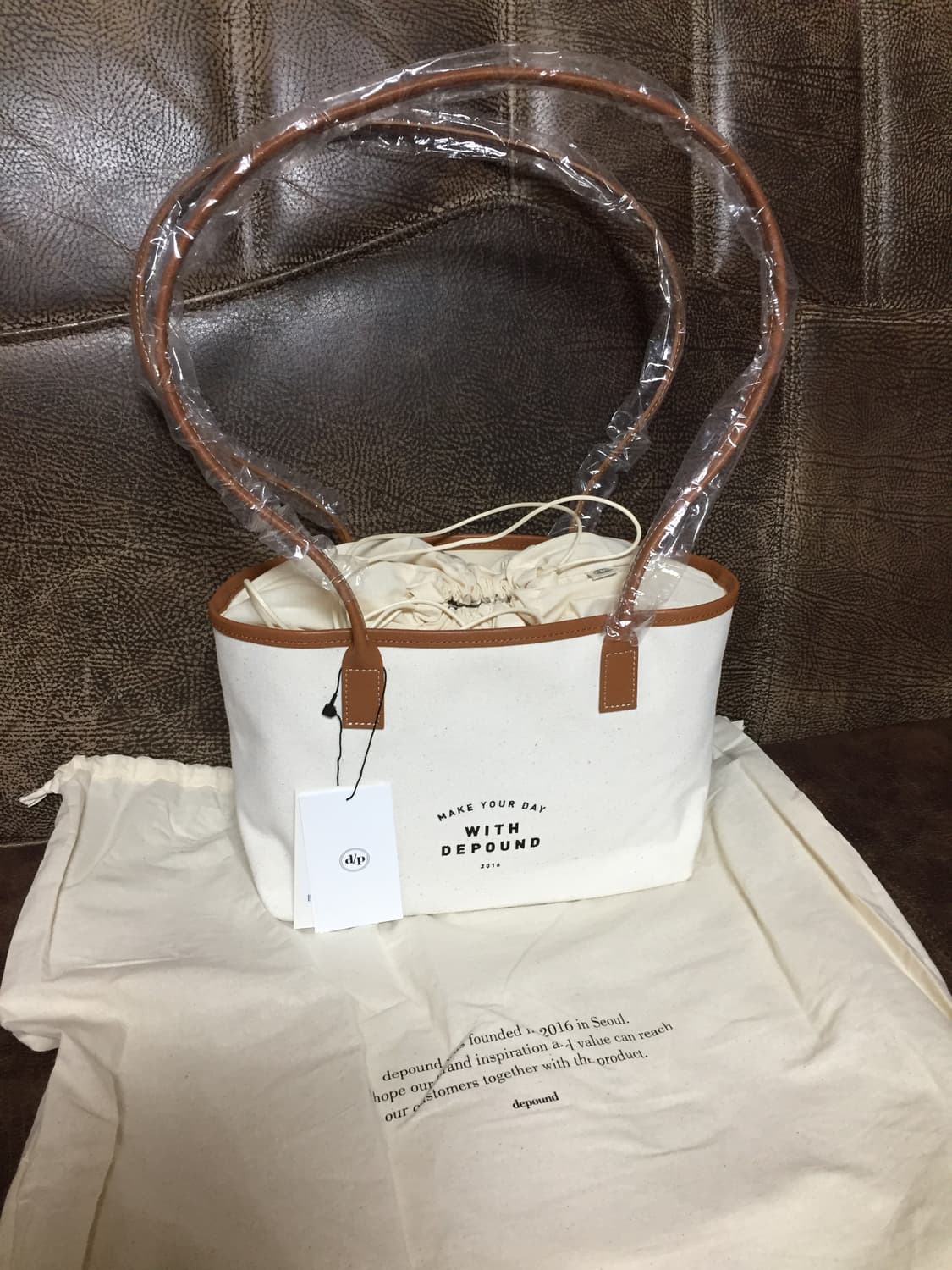 드파운드 데이백 쇼퍼 S 카멜 새상품(더스트백 있음) 상품이미지1