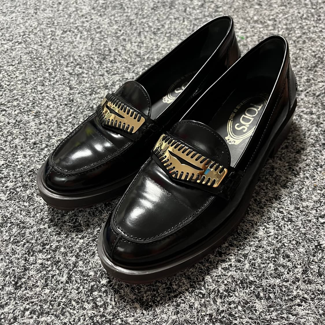 tods 토즈 35.5 금장 로퍼 구두 상품이미지2