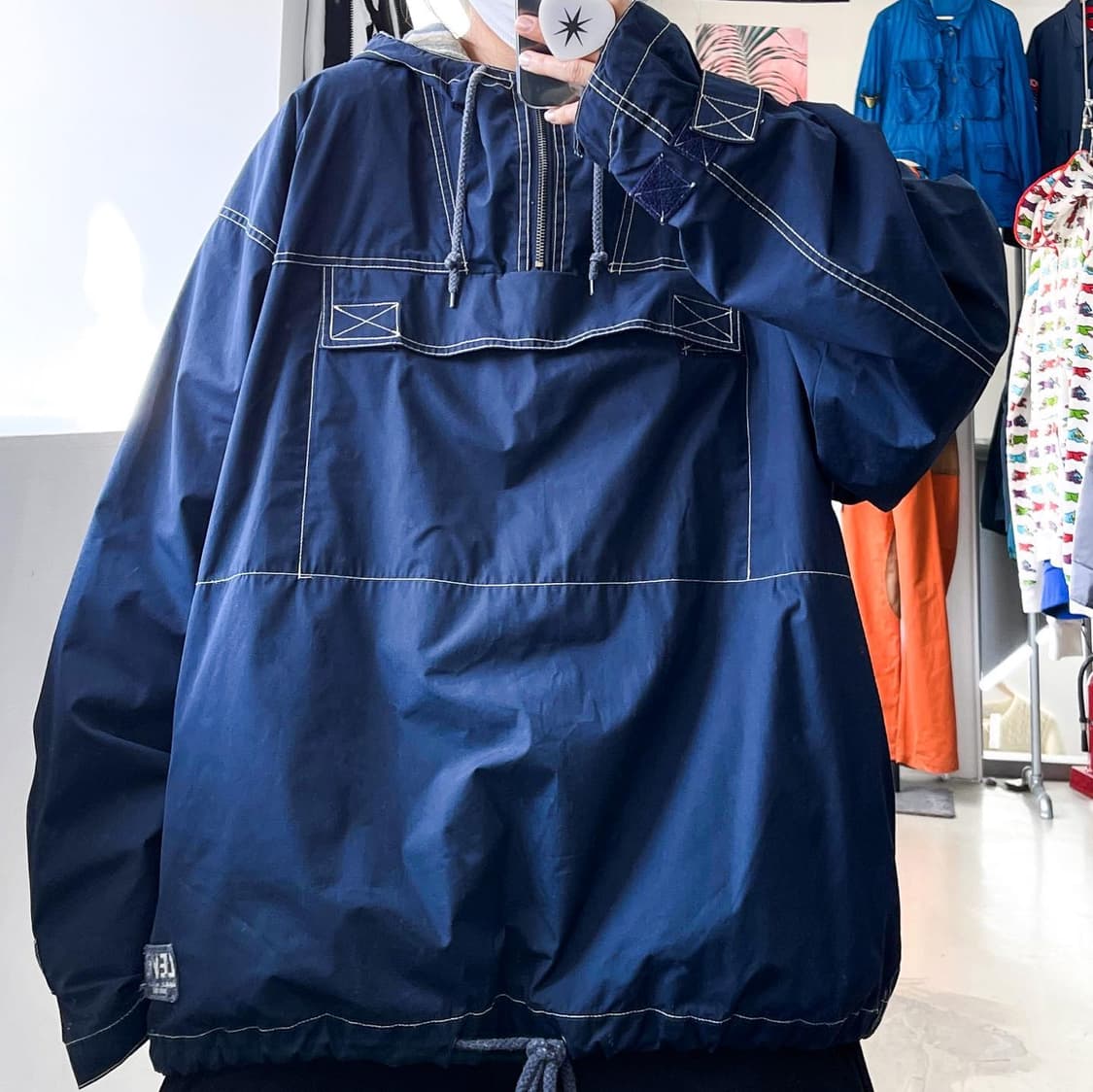 리바이스 U.S.A 네이비 스티치 블랭킷 풀오버 아노락 상품이미지1