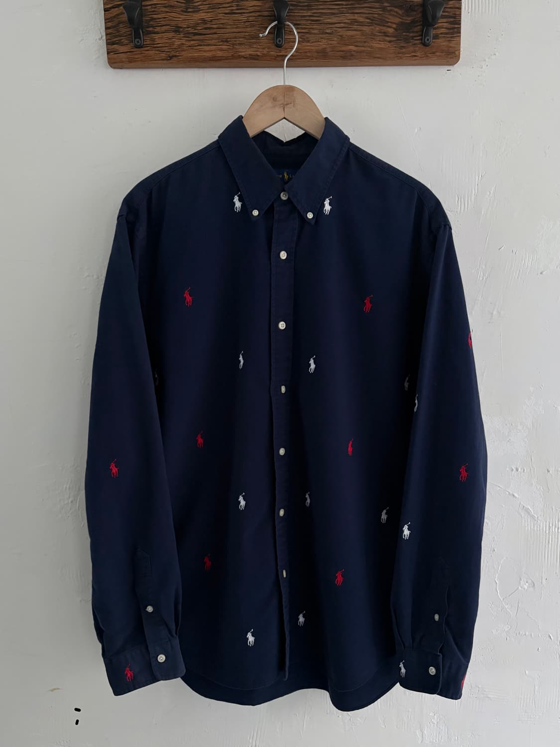 Polo 폴로 랄프로렌 신형 엠브로이드 네이비 버튼 다운 셔츠 상품이미지1