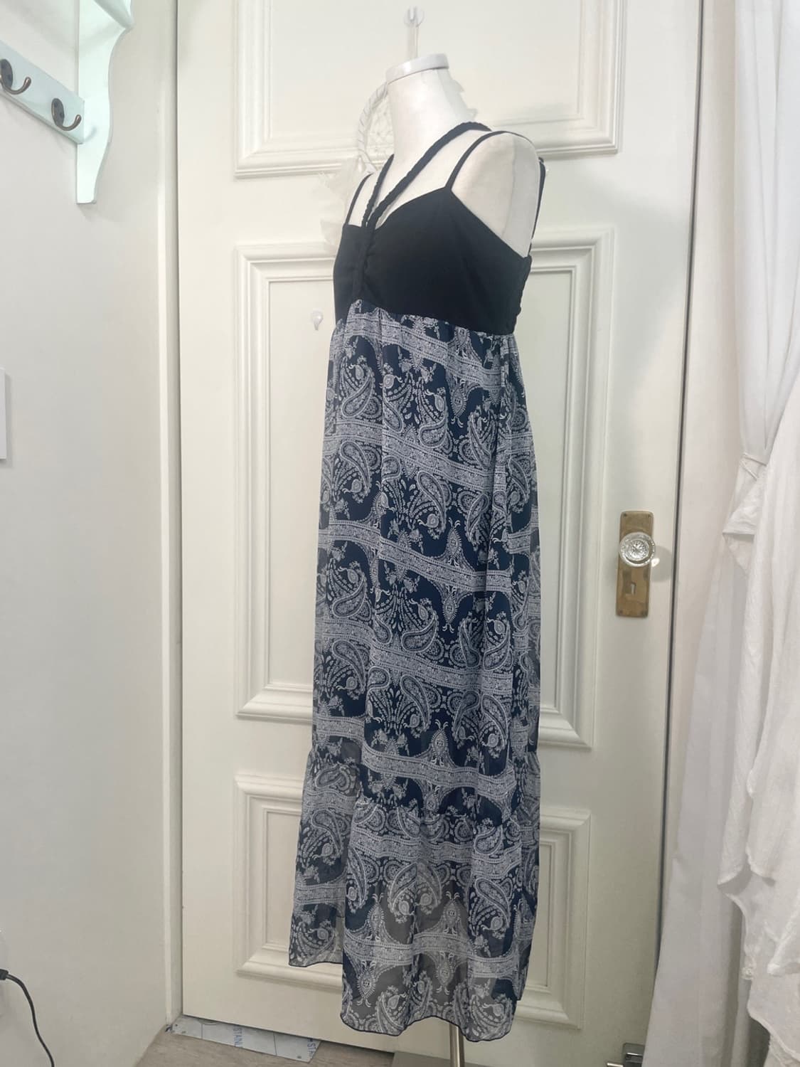 navy pasley long sleeveless opc(size-L) 상품이미지2