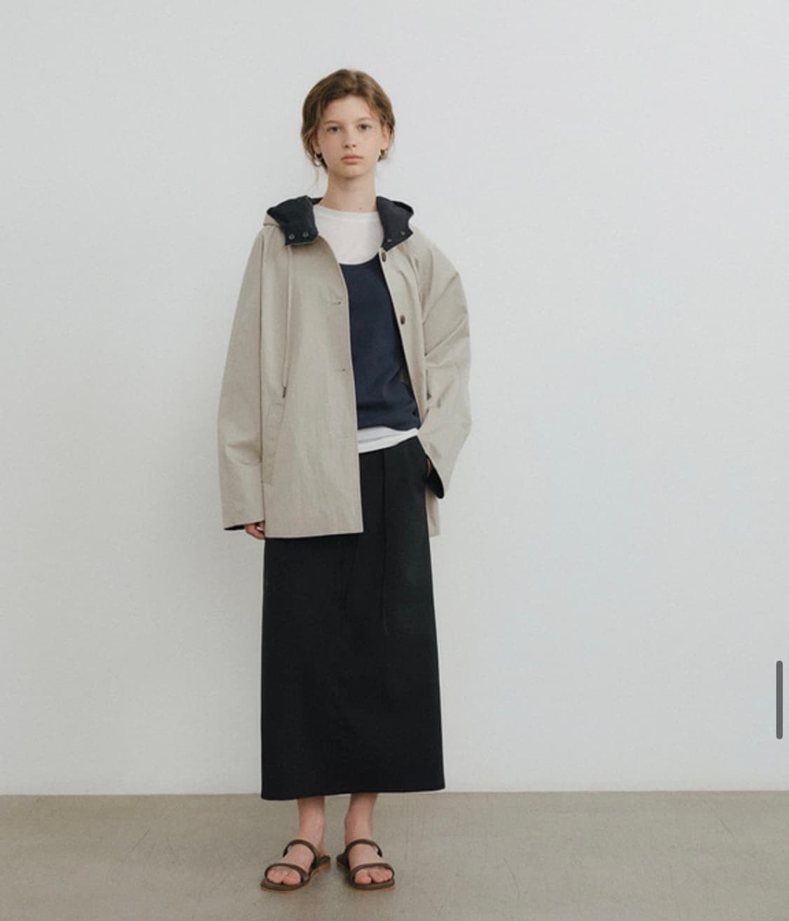 유라고 리버 후디드 하프 점퍼 후드 자켓 urago 상품이미지2